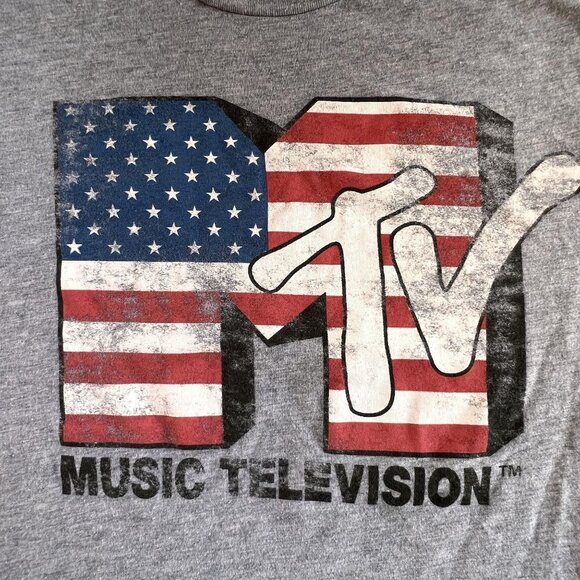 Vintage Gray MTV Music Television T-Shirt S - Picture 1 of 7